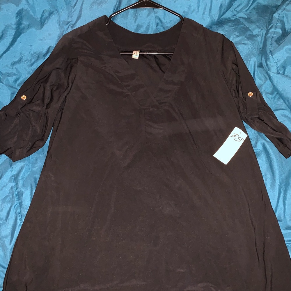 Persecution concept v neck quarter length blouse